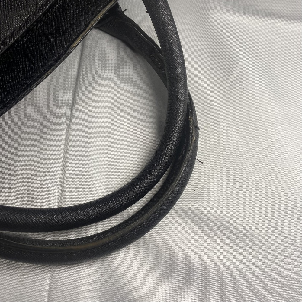 Kate Spade Satchel Bag Womens Black Leather Structured Tote Purse Gold Hardware - Picture 9 of 10